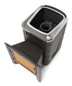 Печь для бани ПБ Каронада Мини Heavy Metal Витра антрацит